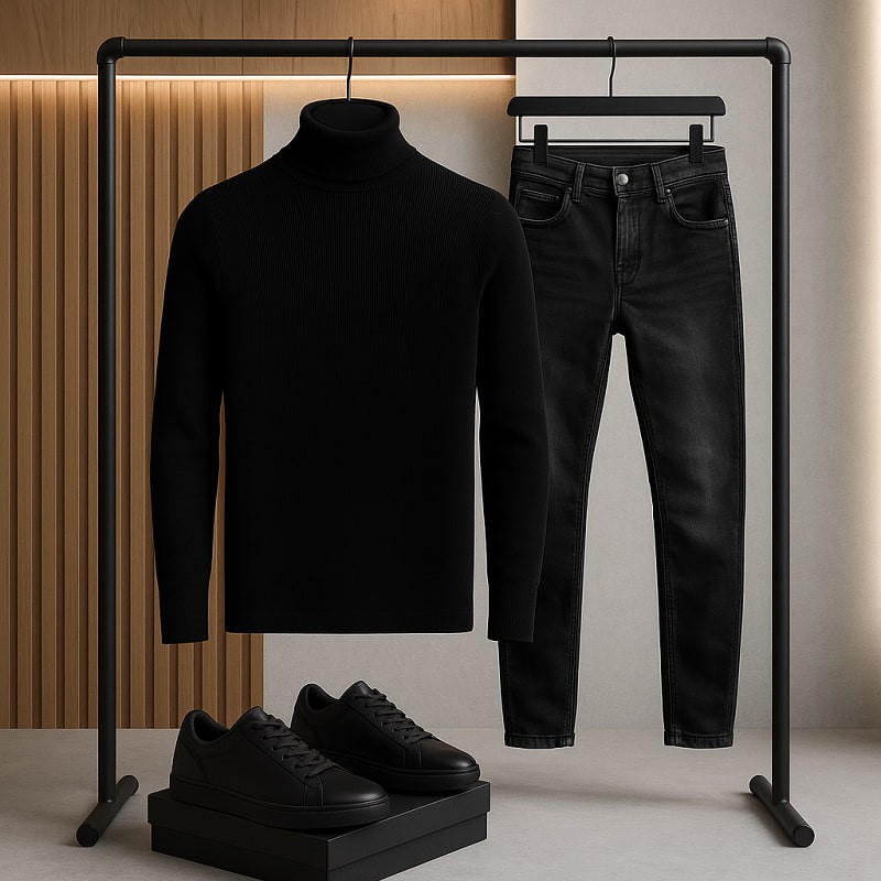 پلیور بافت یقه اسکی مردانه مدل Ersan ( در 2 رنگبندی )