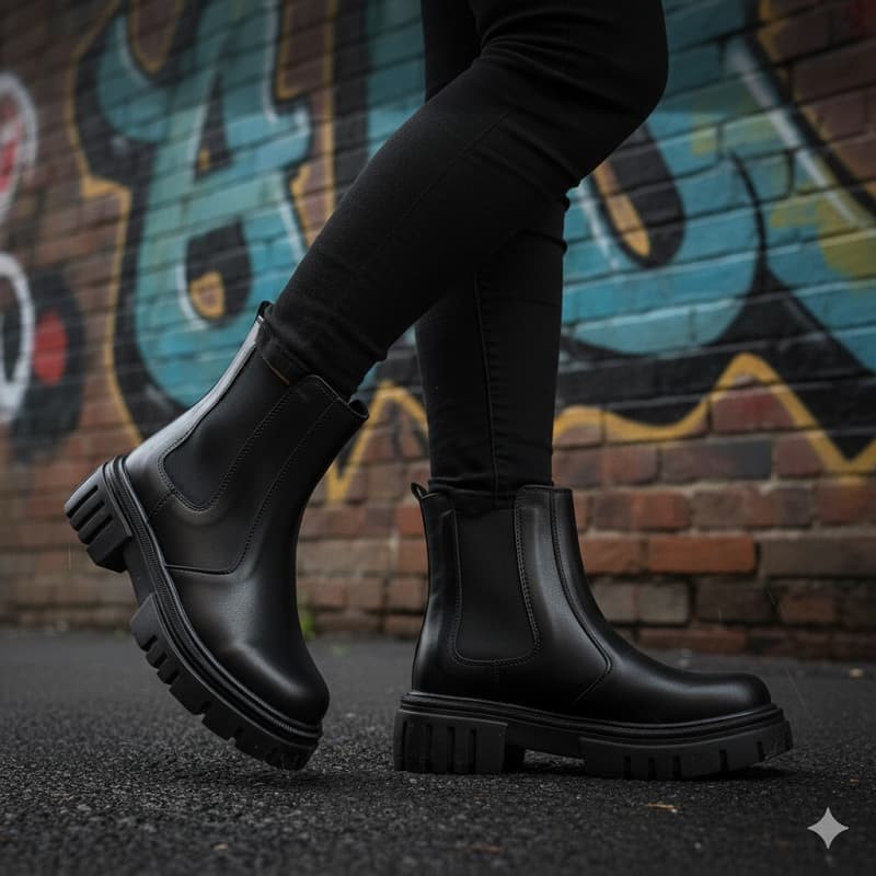 نیم بوت زنانه چلسی دوطرف کش