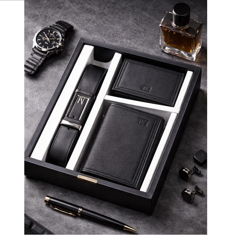 ست مردانه کیف و کمربند مدل M101