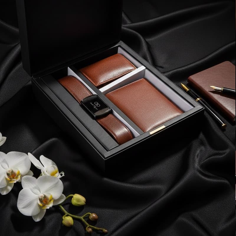 ست مردانه کیف و کمربند مدل M101