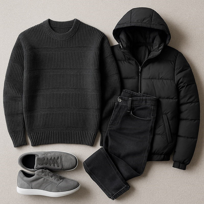 پلیور بافت مردانه یقه گرد مدل Arman (در 2 رنگ بندی)