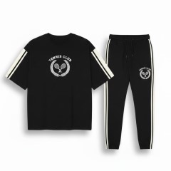 ست تیشرت و شلوار مردانه مدل Tennis Club-مشکی